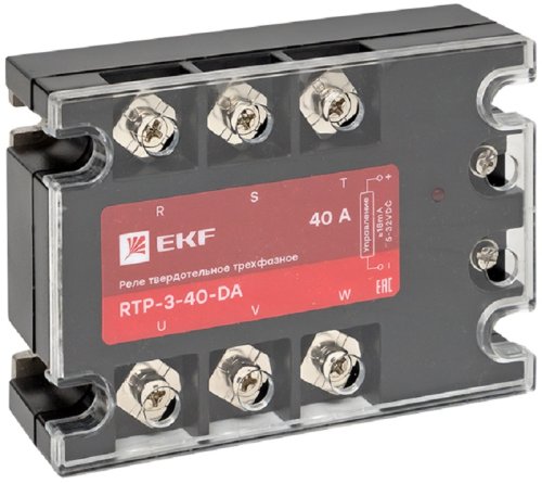 Реле твердотельное EKF PROxima RTP-40-DA 40А 400В DC фото Реле твердотельное EKF PROxima RTP-40-DA 40А 400В DC картинка